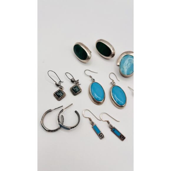 Lot Of Sterling Silver 925 Earrings For Craft Jewelry Making ASIS Mexico Other - Picture 3 of 14